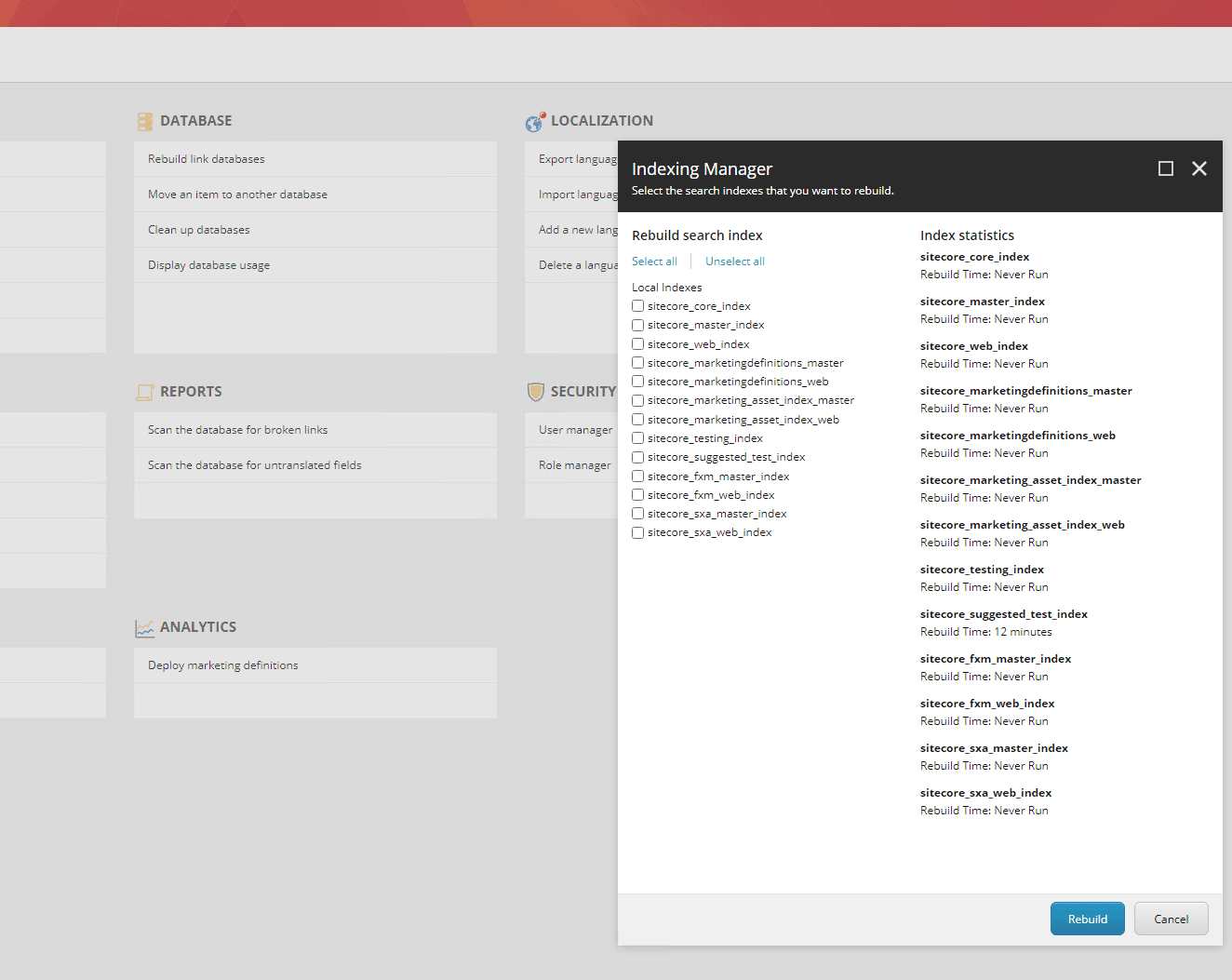 Sitecore Indexing Manager