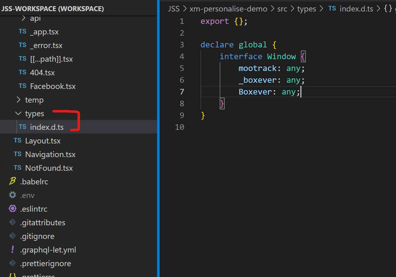 Typescript Types file