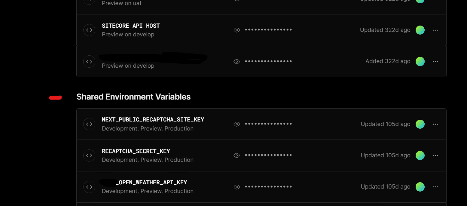 Vercel Env Variables add shared 2