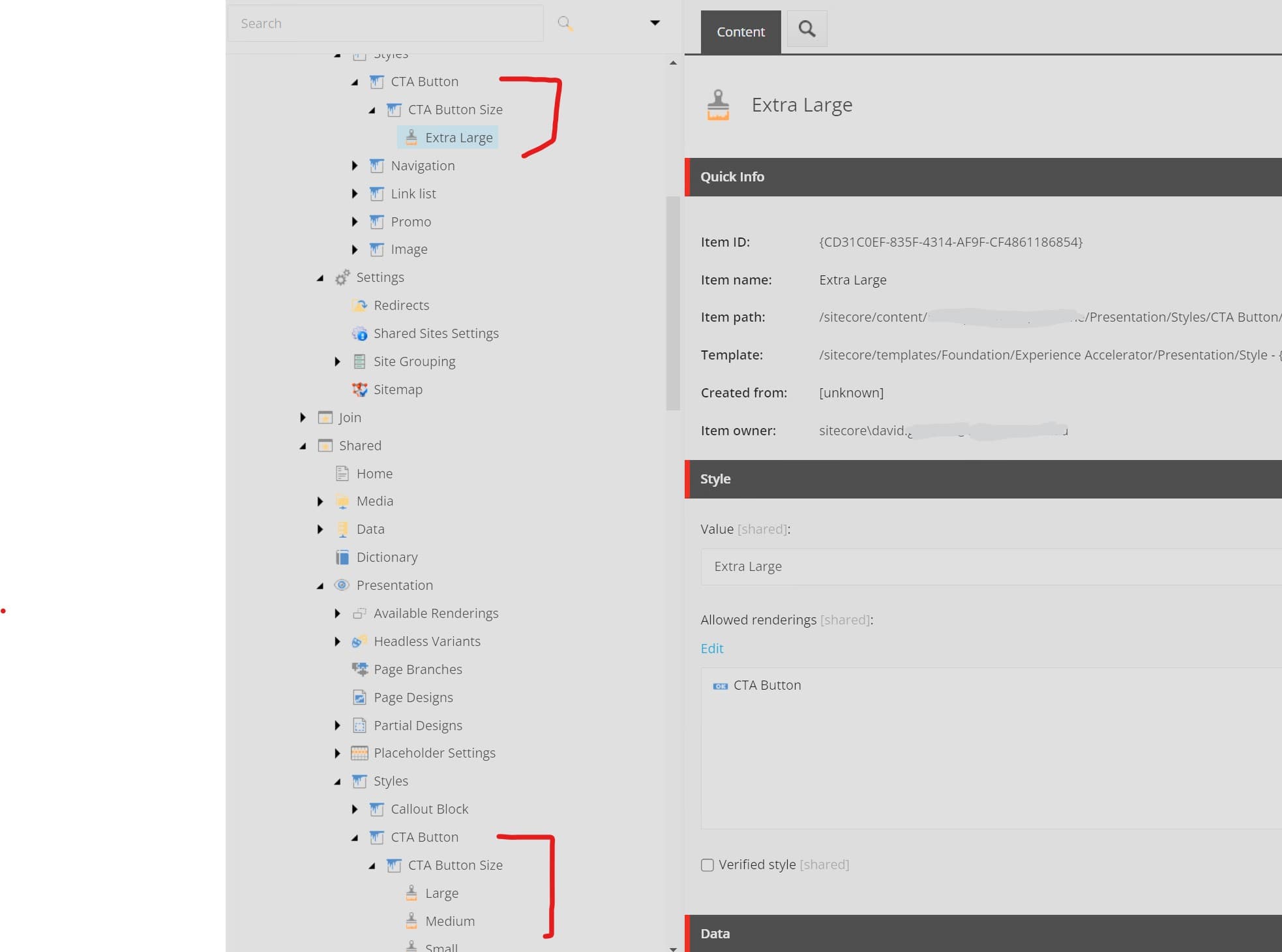 Shared Site Shareable styles