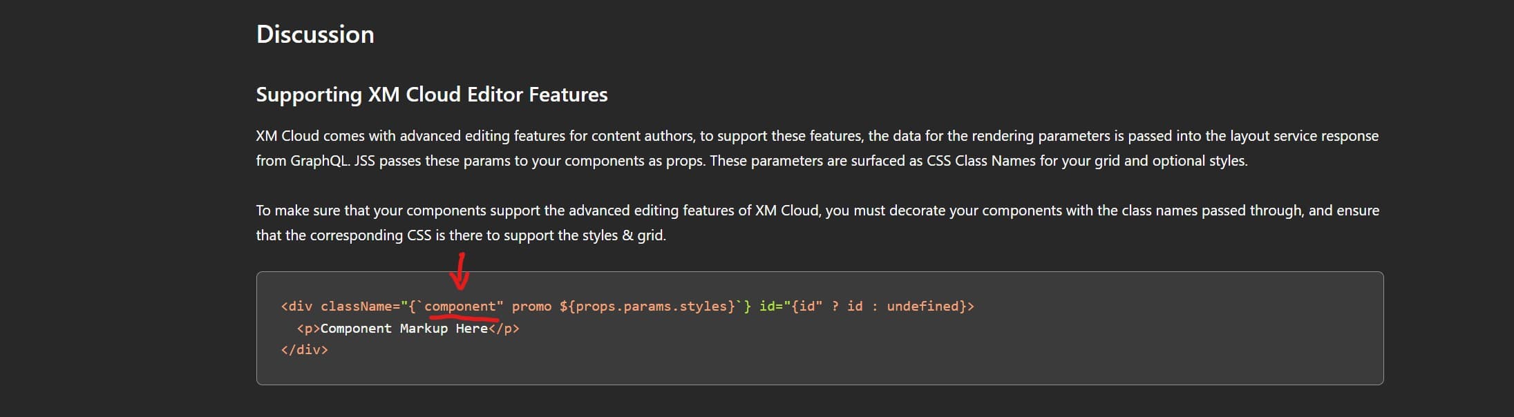 component wrapping class