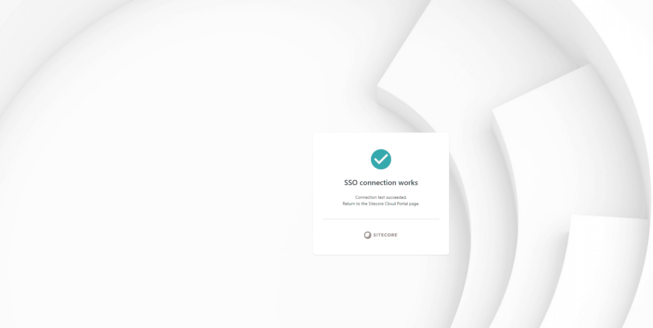 Sitecore Cloud Portal SAML SSO Connection Test