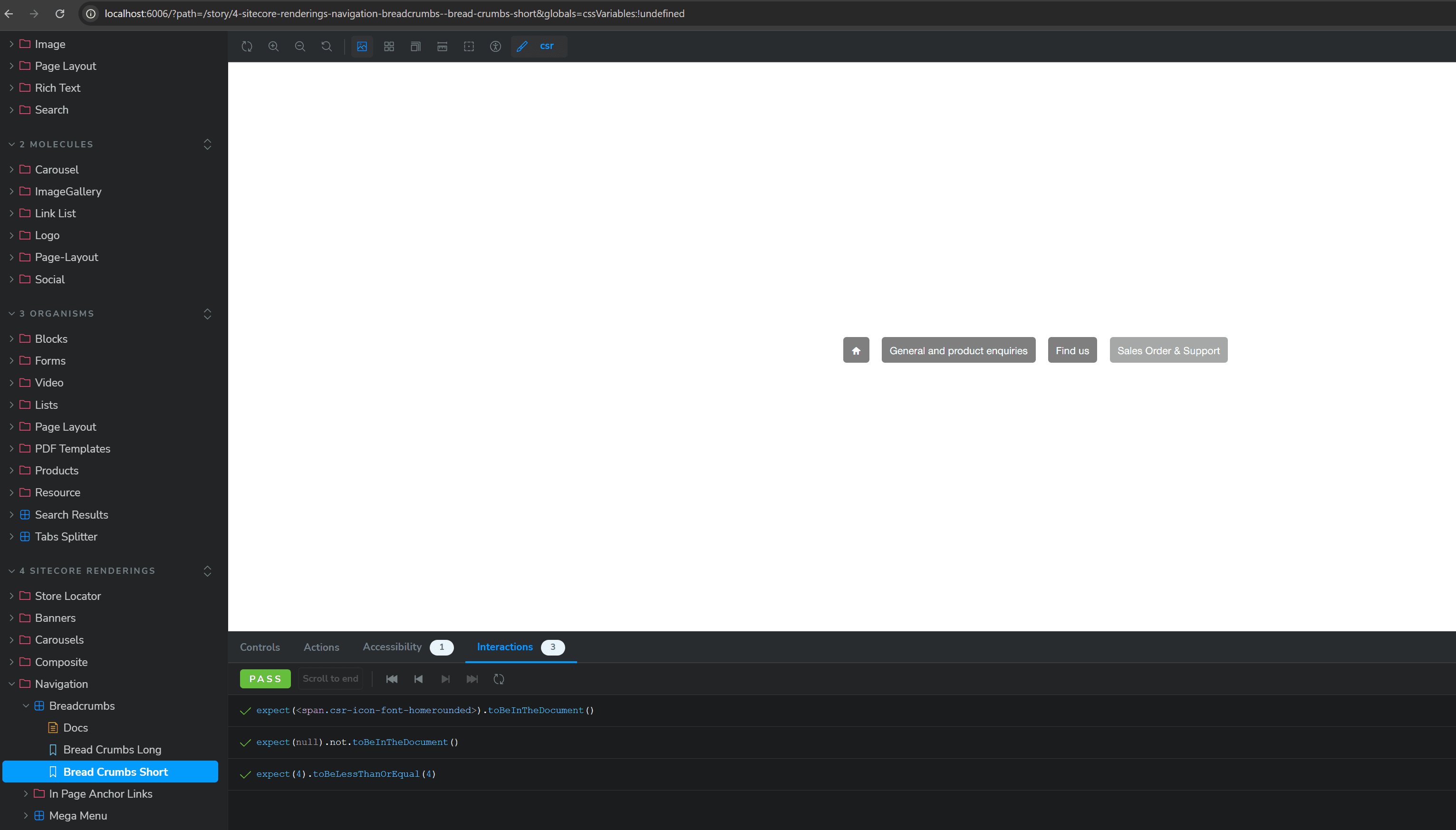 Storybook interactions tab